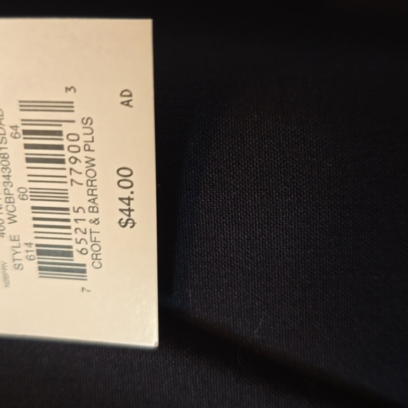 CROFT AND BARROW WOMEN'S PLUS SIZE NAVY BLUE PULL-ON DRESS PANTS SIZE 26W - Picture 5 of 13